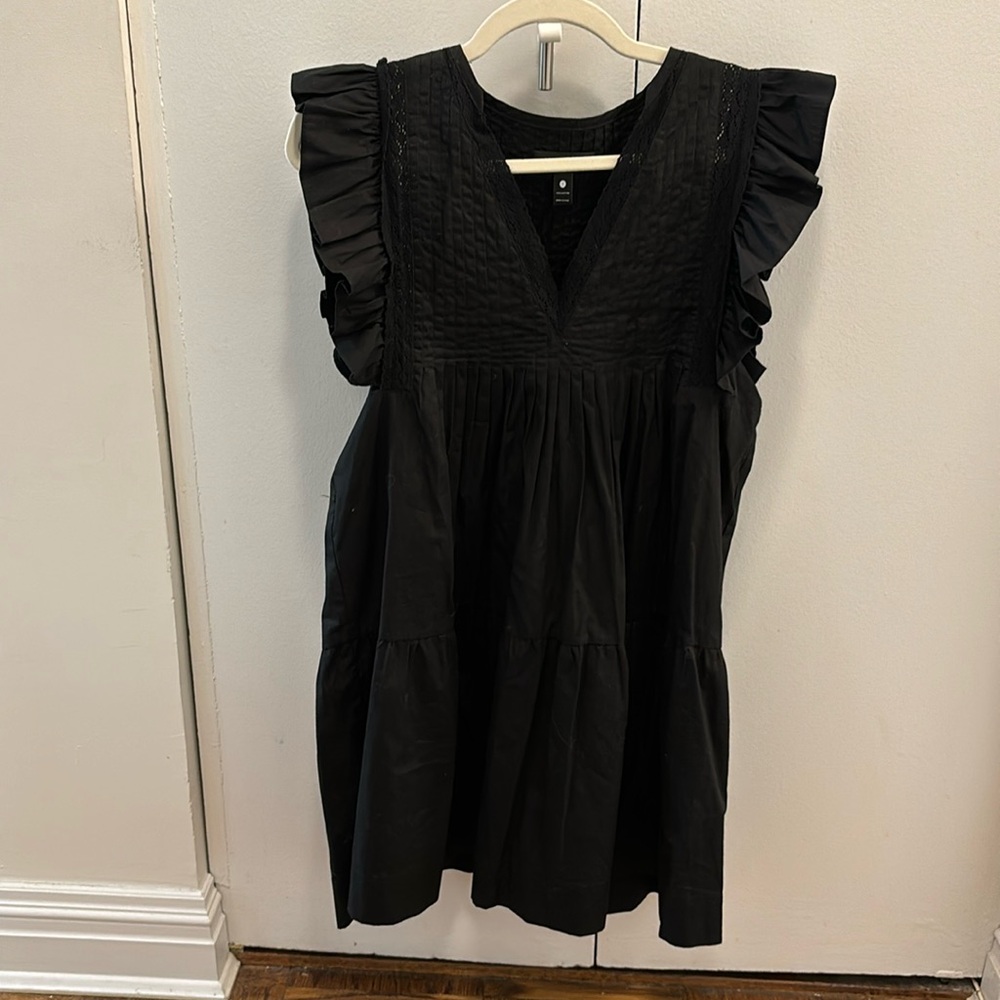 Aqua Flutter Sleeve Dress Size Small - Picture 2 of 6